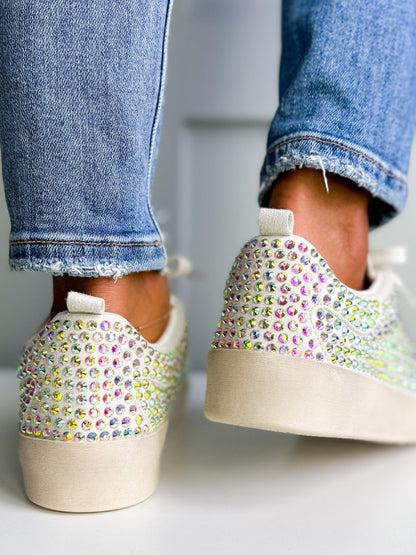 Silver Iridescent Bling Sneakers
