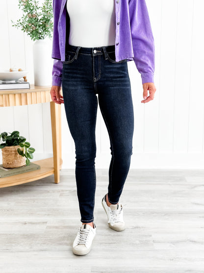 Lovervet High Rise Dark Wash Non Distressed Skinny Jeans