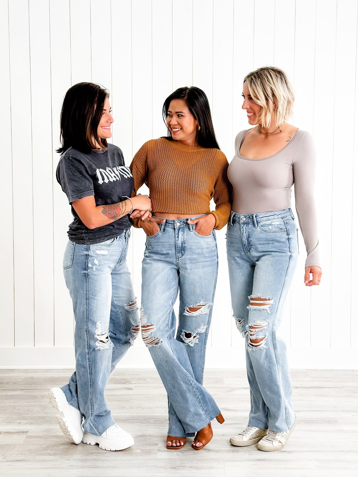 Judy Blue Cruel Summer High Rise Rigid 90s Destroyed Straight Leg Jeans