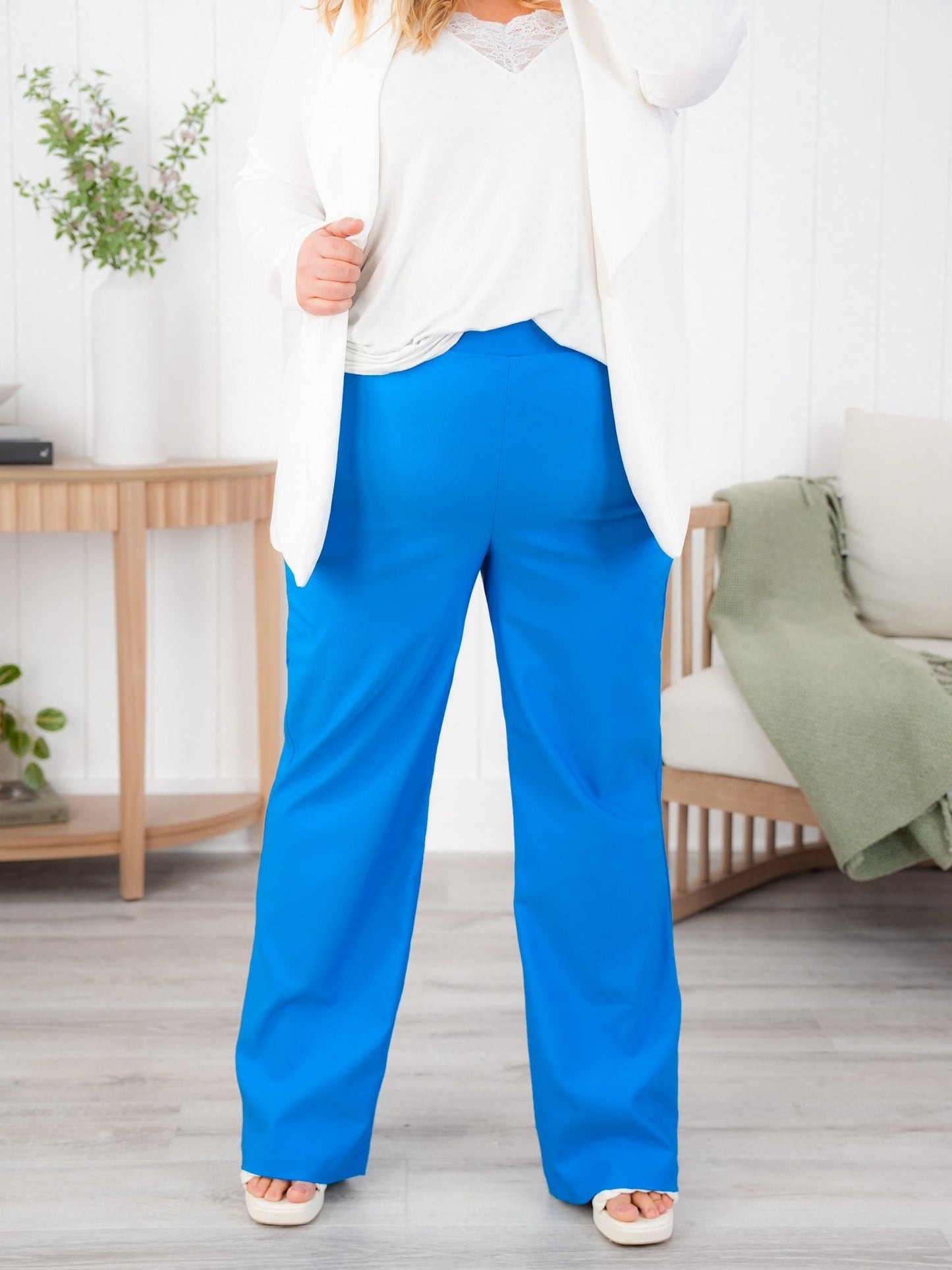 Plus/Reg High Waist Pull On Pant (Multiple Colors)