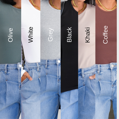 Door Buster! Plus/Reg Ribbed Knit Long Sleeve Crew Neck Top