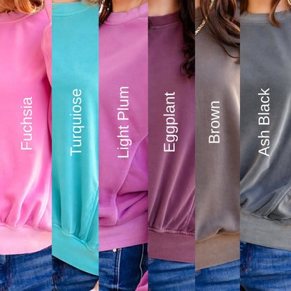 Door Buster! Zenana Soft Fleece Pigment Dye Pullover