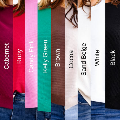 Door Buster! Plus/Reg Zenana Double Knit Banded Bottom Short Sleeve Top