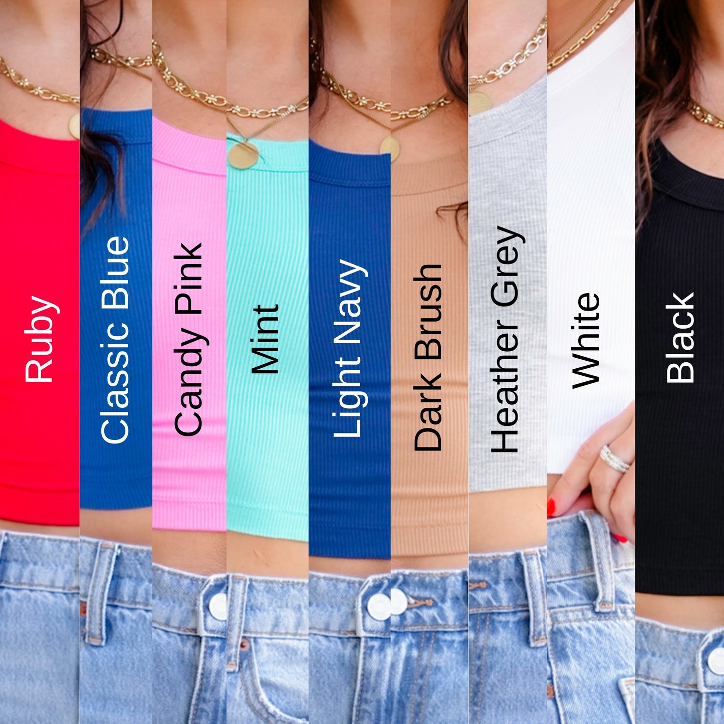 Poppy Day Door Buster! Zenana Ribbed Scoop Neck Crop Short Sleeve Top