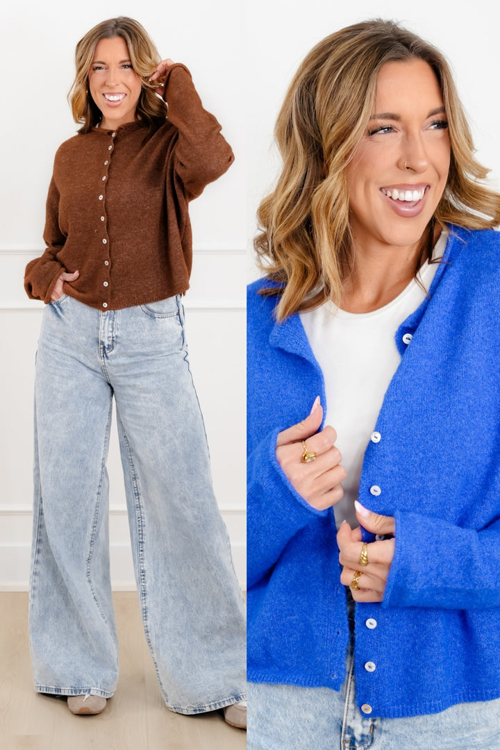 Long Sleeve Button Down Cardigan