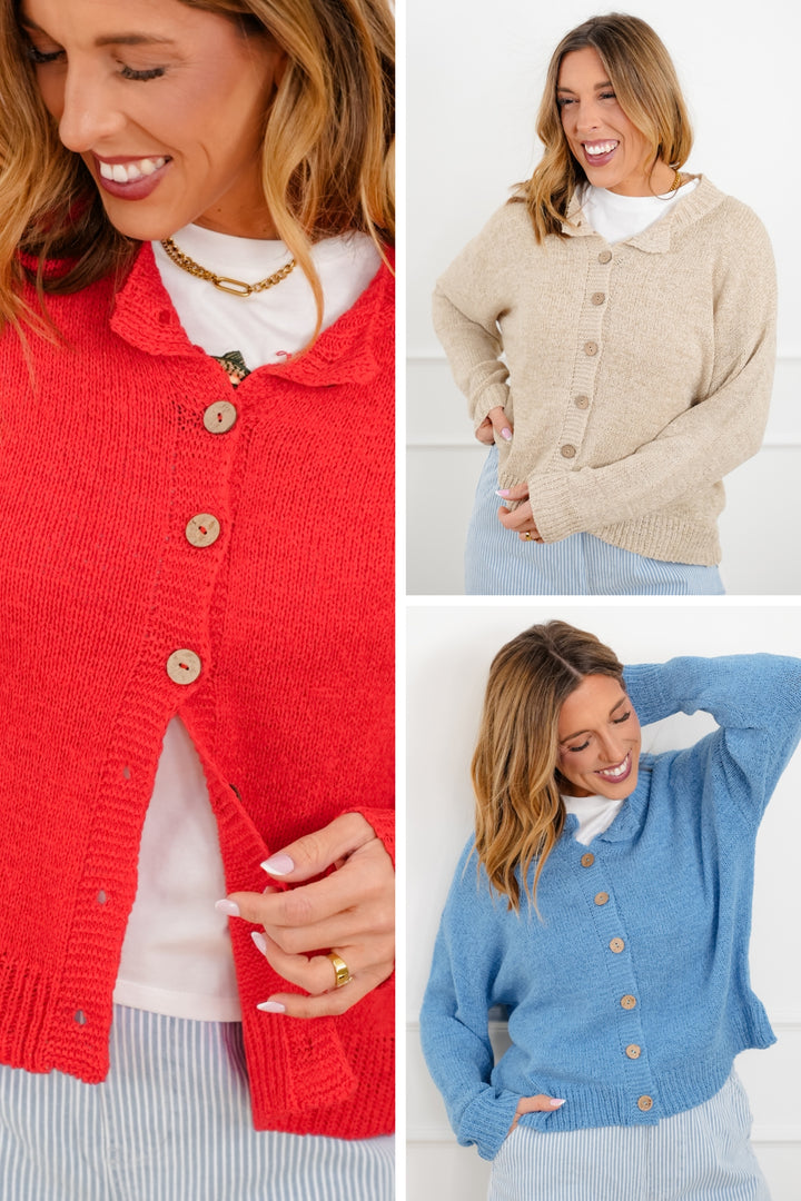 Long Sleeve Button Down Cardigan