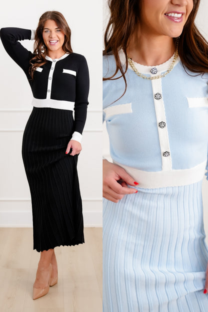 Long Sleeve Midi Sweater Dress