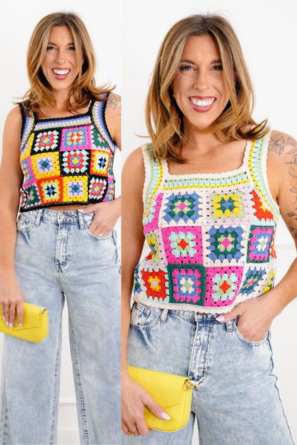 Crochet Granny Square Tank Top