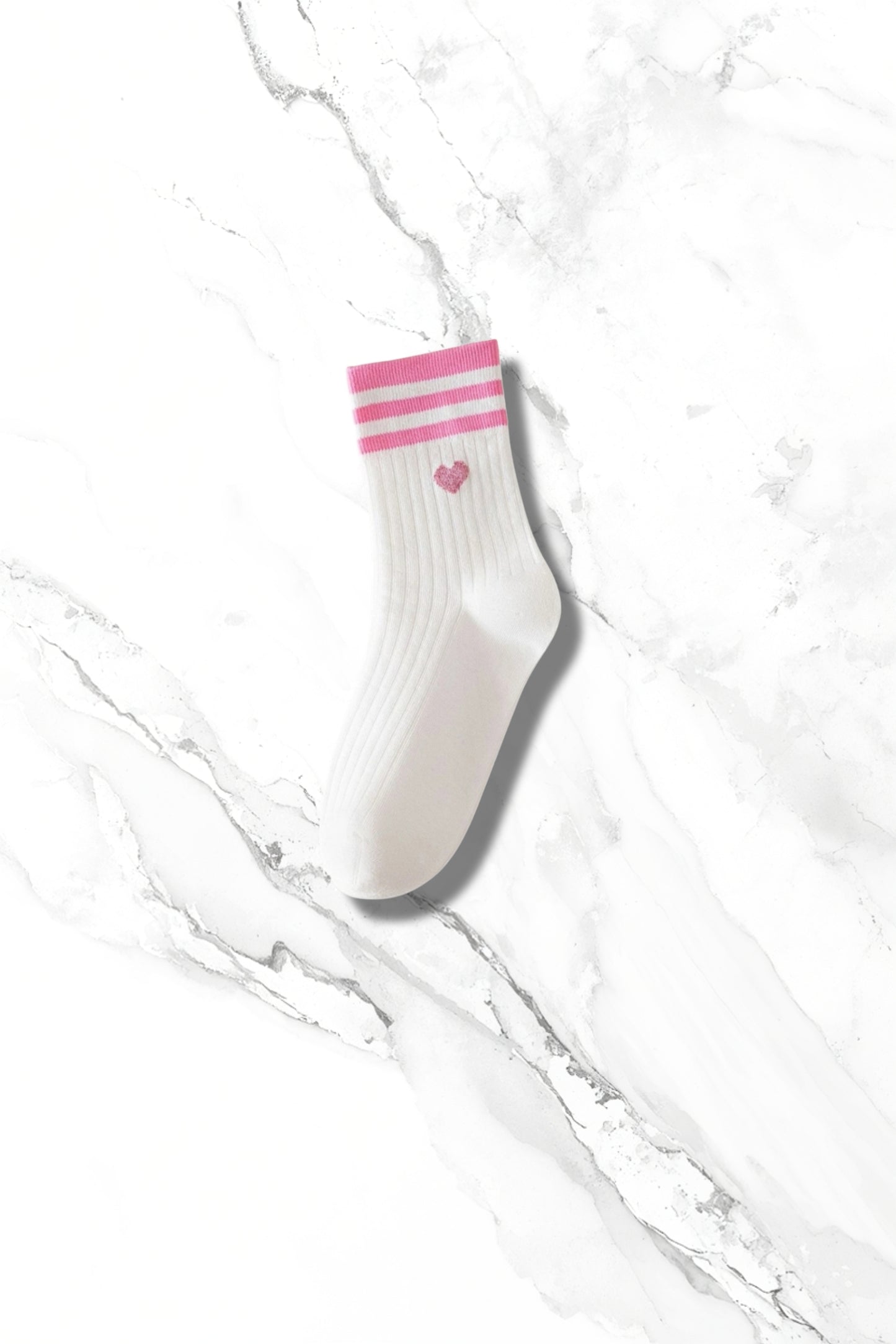 Double Stripe Print Crew Socks