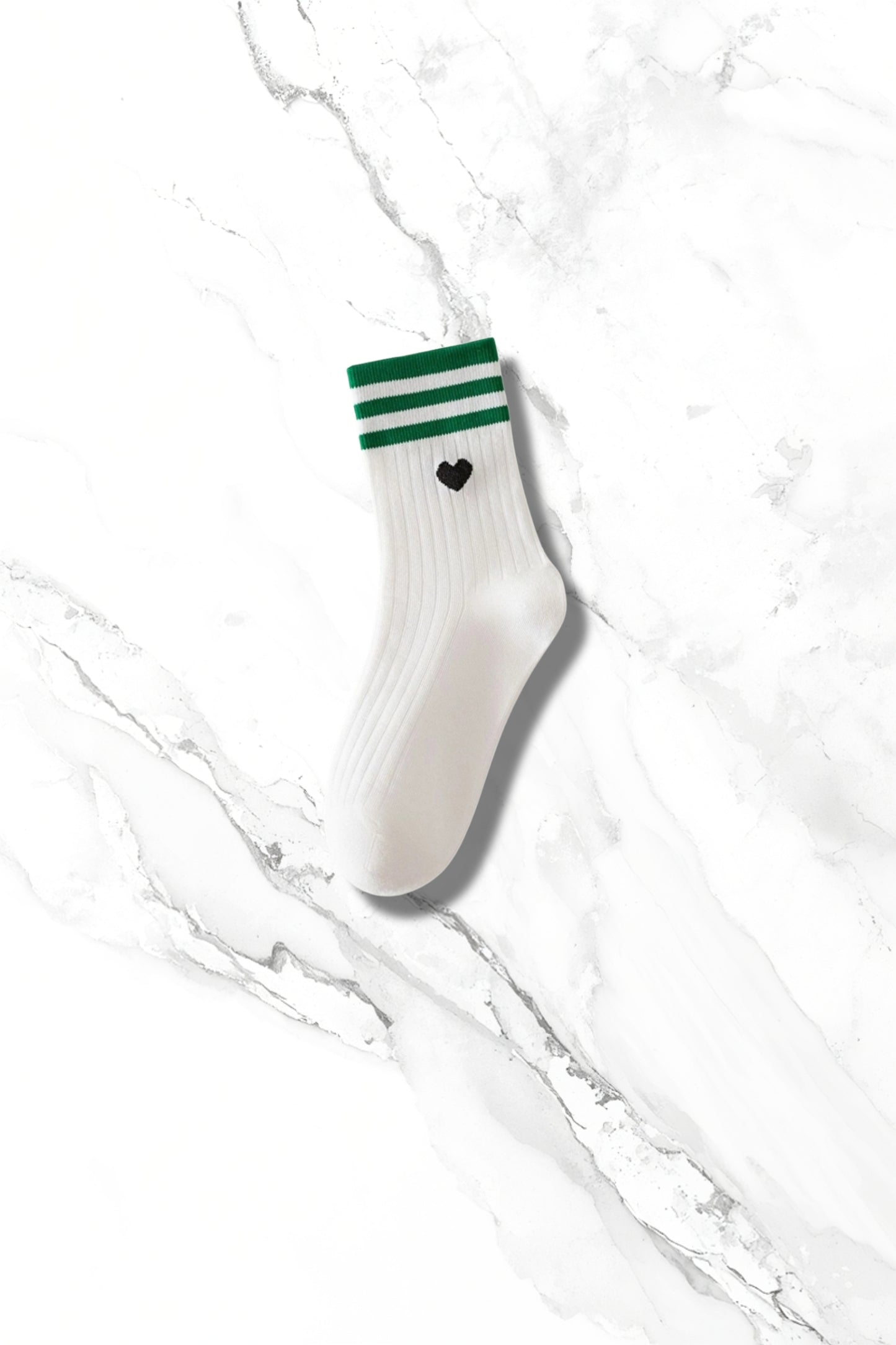 Double Stripe Print Crew Socks