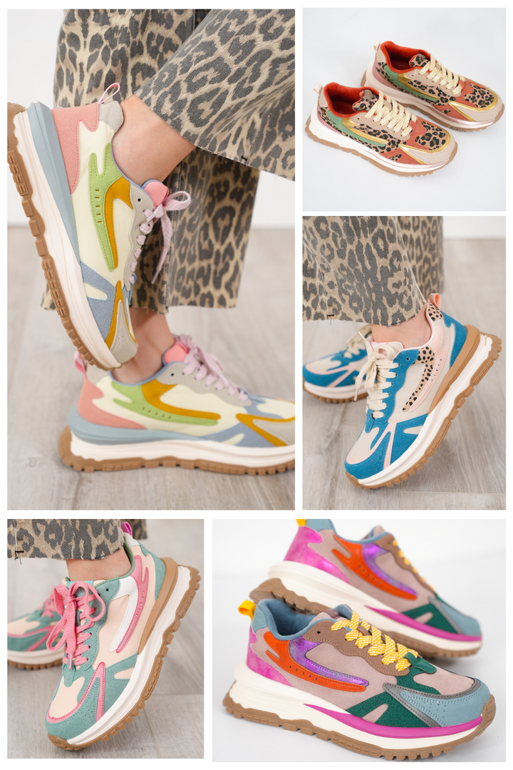 Restock! Blowfish Multi Colored Low Top Lace Up Sneaker