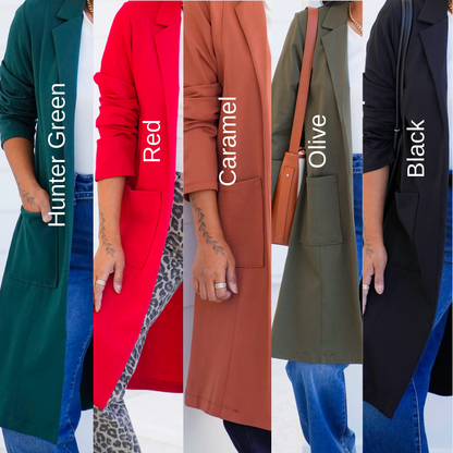 Door Buster! Plus/Reg Magic Chic Long Sleeve Midi Jacket