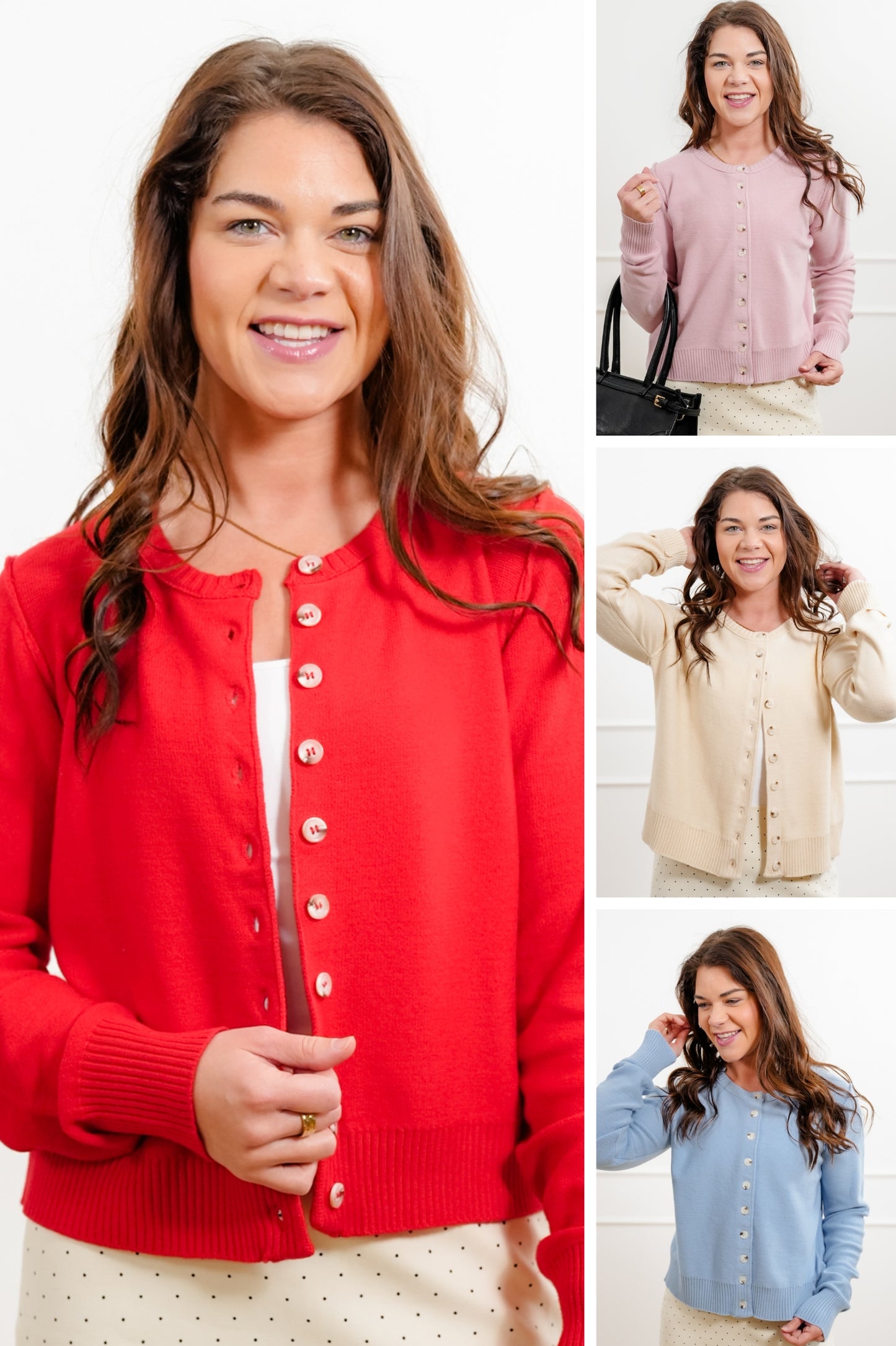 Knit Long Sleeve Button Down Cardigan