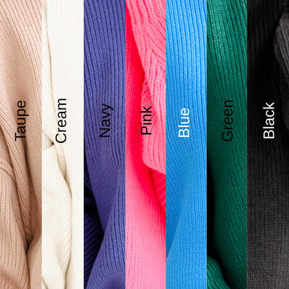 Solid Long Sleeve Cropped Sweater