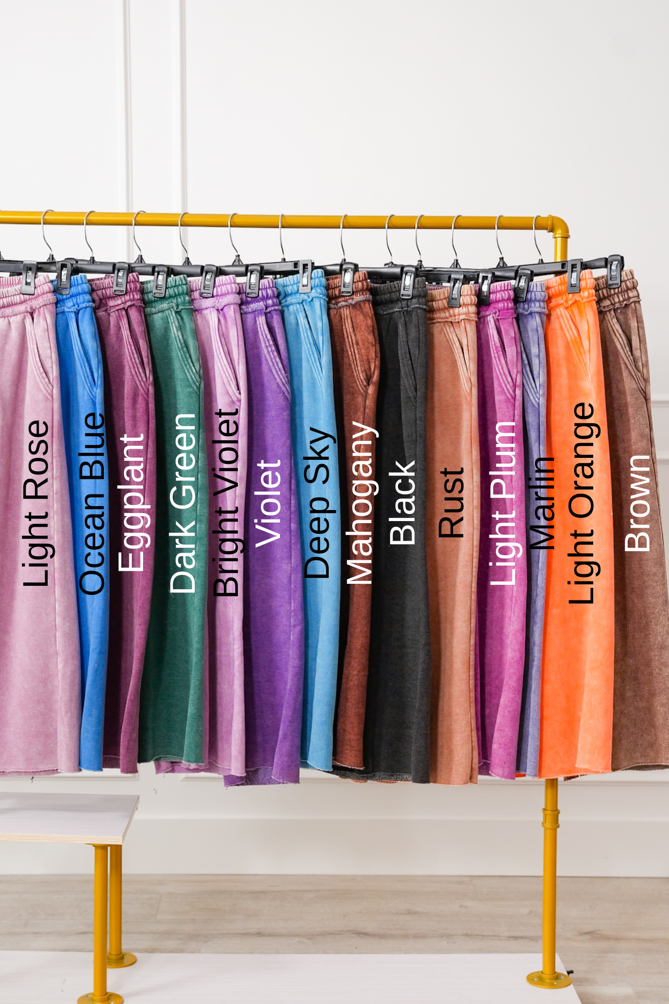 Door Buster! Plus/Reg Zenana Acid Wash Fleece Palazzo Sweatpants with Pockets