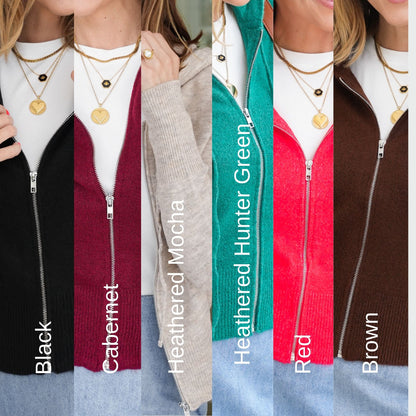 Door Buster! Zenana Zip Hoodie Sweater