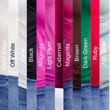 Poppy Day Door Buster! Plus/Reg Zenana Brushed Microfiber Long Sleeve Round Neck Tee