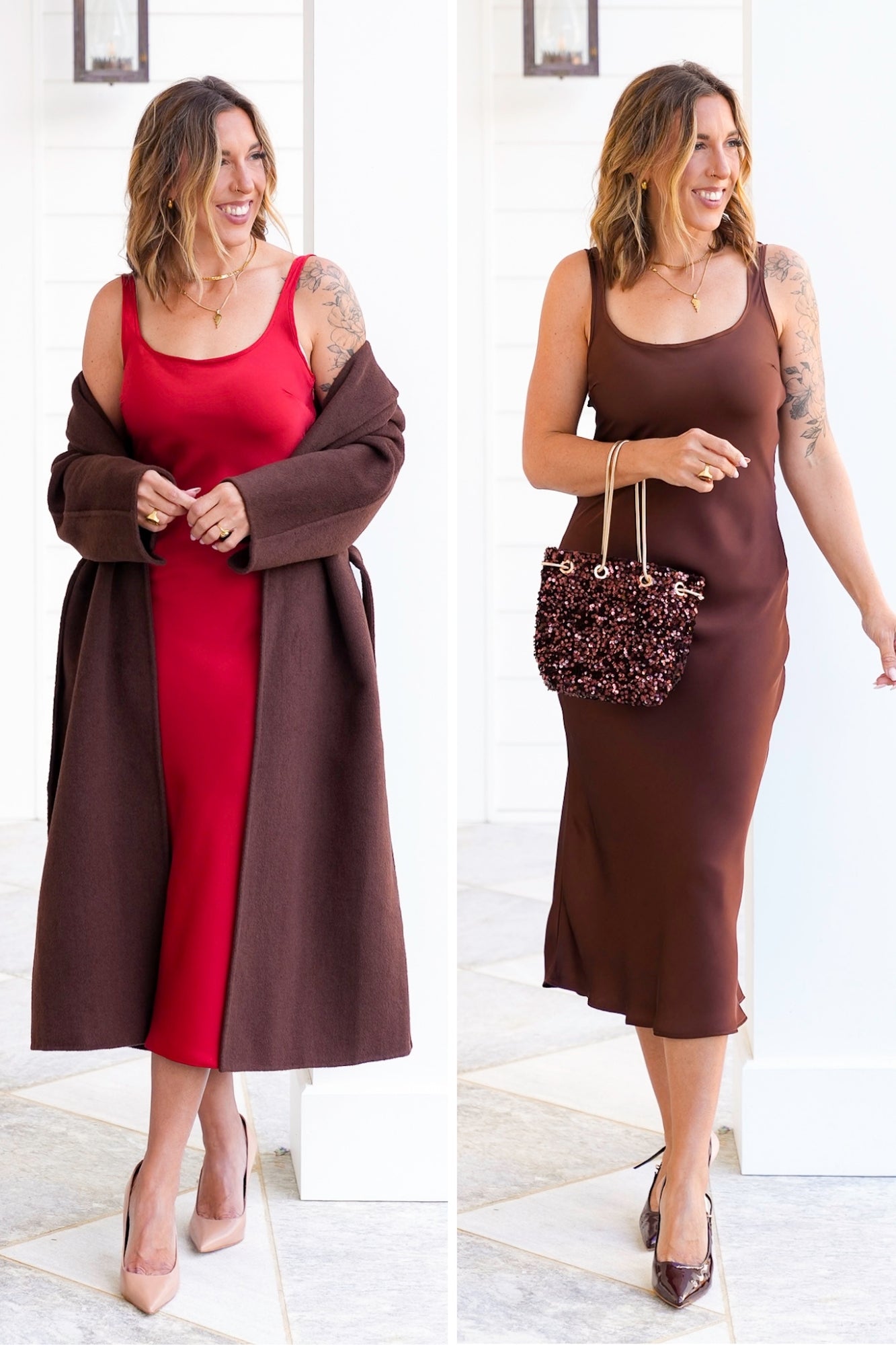 Solid Satin Sleeveless Maxi Dress