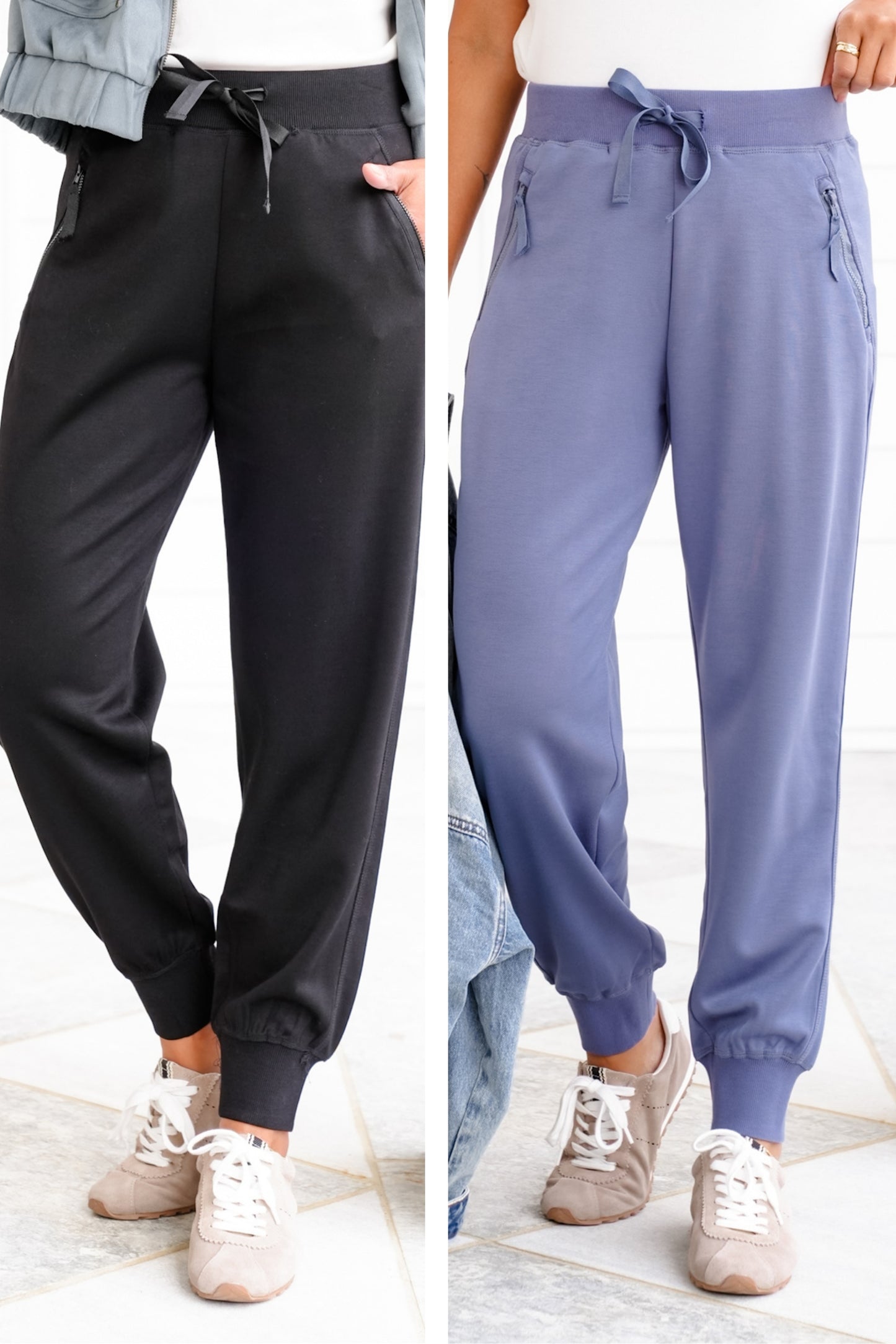 Plus/Reg High Waist Knit Jogger