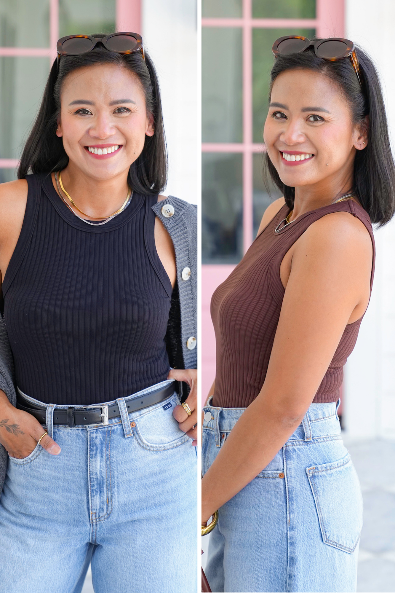 Wide Ribbed Sleeveless Tank Top