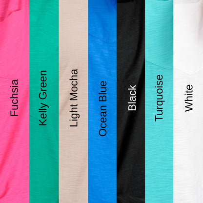 Door Buster! Zenana Slub Rolled Short Sleeve V-Neck Tee