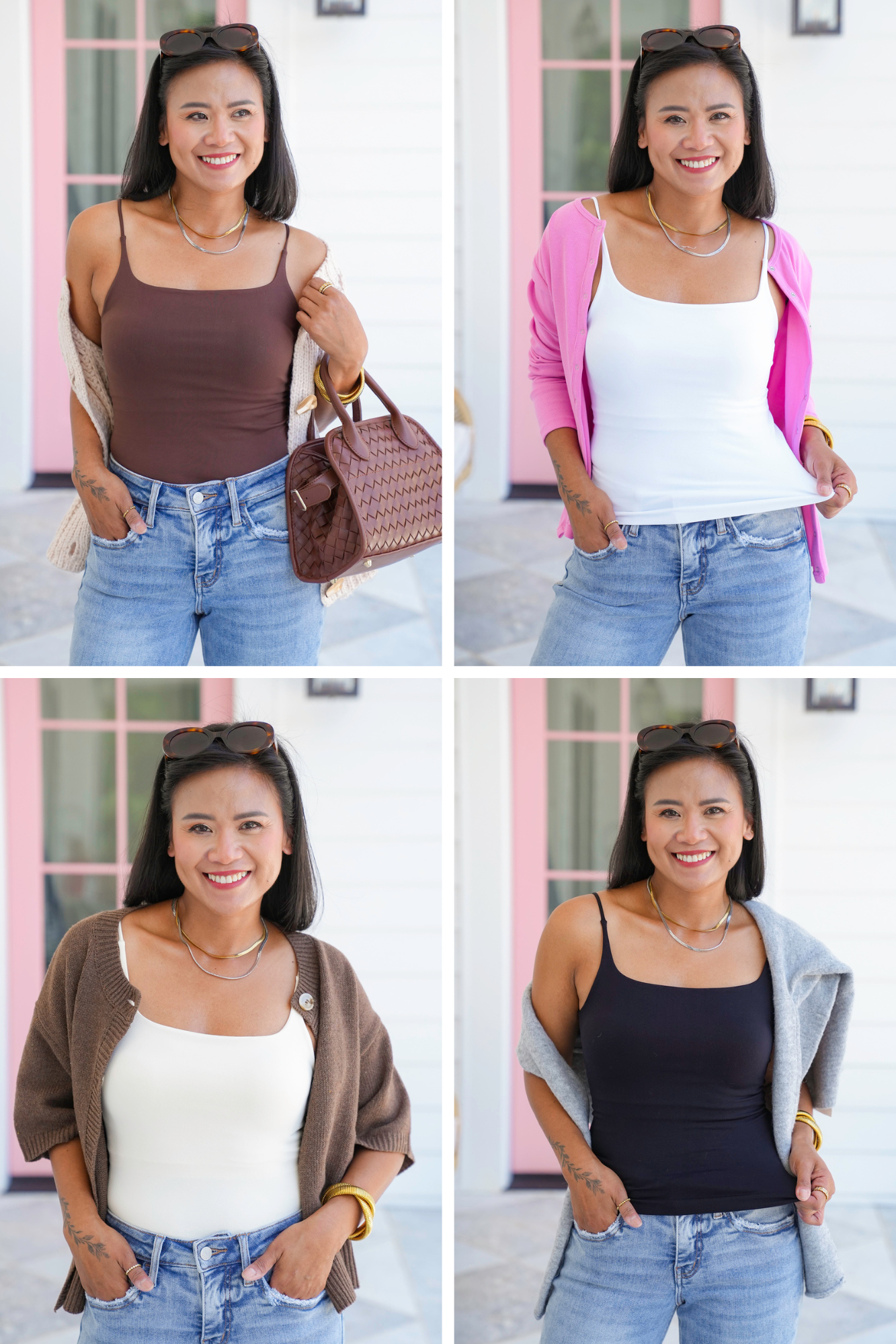 Solid Sleeveless Square Neck Cami Top