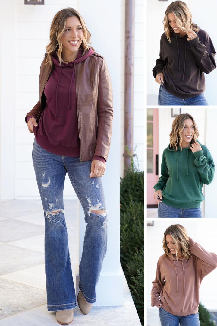 Mineral Wash Long Sleeve Hoodie