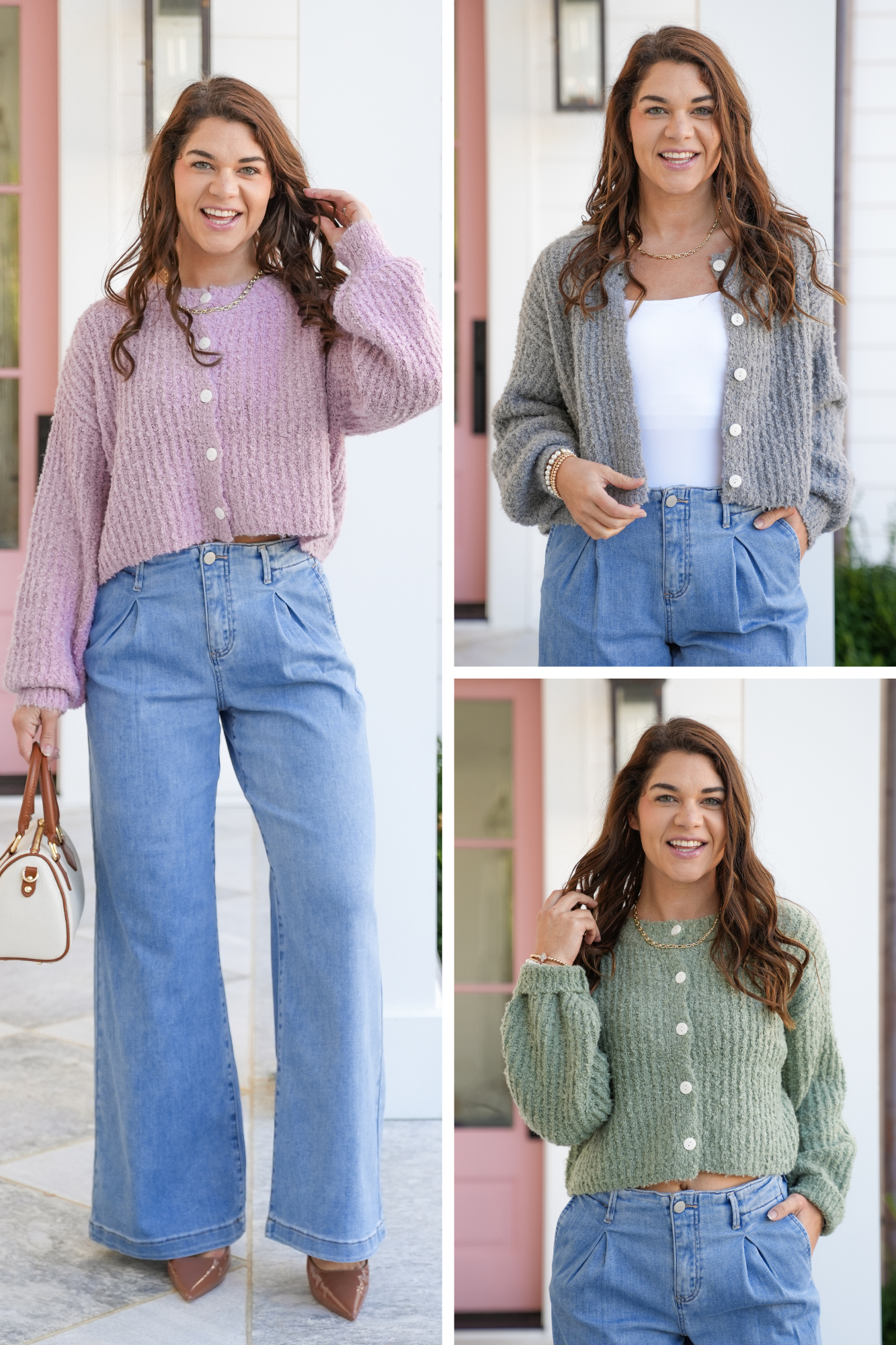 Long Sleeve Button Down Cardigan Sweater