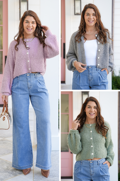 Long Sleeve Button Down Cardigan Sweater