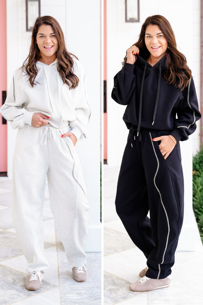 Plus/Reg Long Sleeve Hoodie and Sweatpants Set