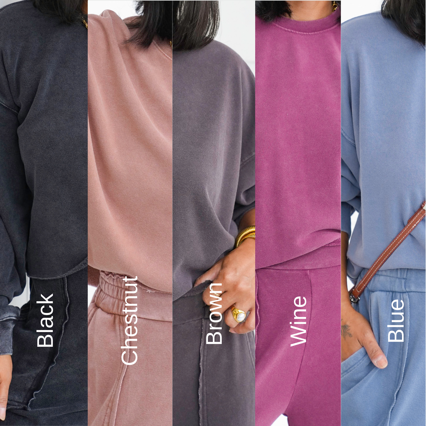 Long Sleeve Crew Neck Cropped Sweatshirt