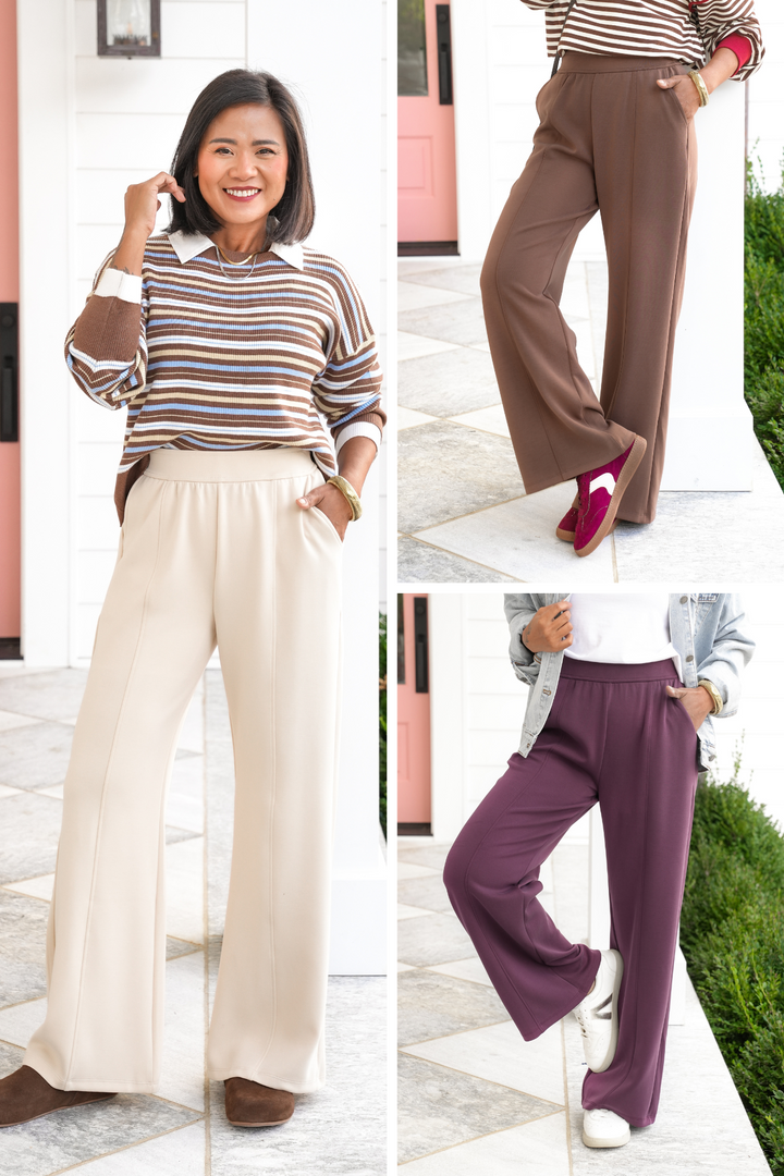 Solid Loose Fit Elastic Waist Sweatpants