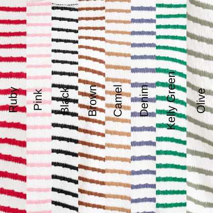 Door Buster! Zenana Striped Split Neck Collared Top