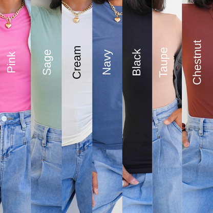 Door Buster! Basic Long Sleeve Crew Neck Top