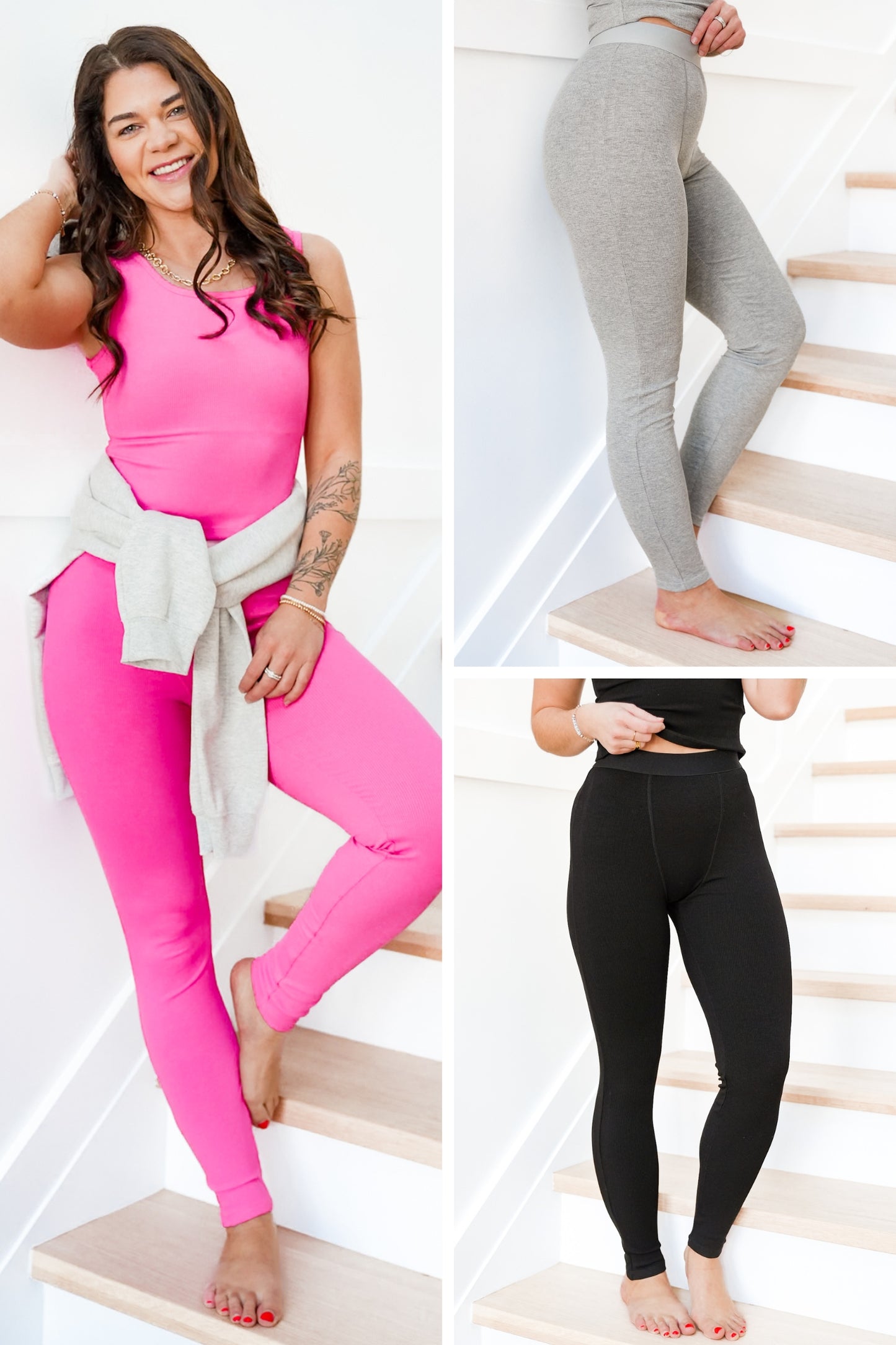 Solid Baby Ribbed High Waist Leggings
