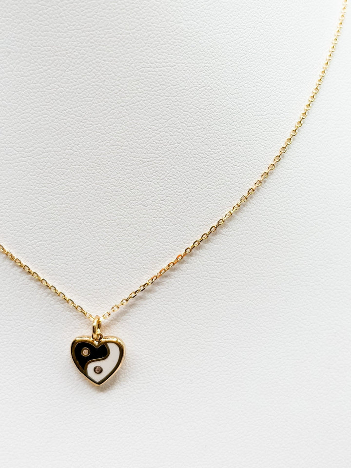 Love, Poppy Yin Yang Heart Necklace - Freckled Poppy
