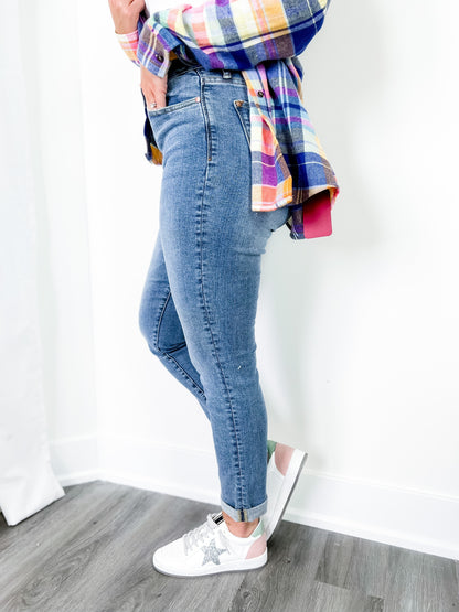 Judy Blue Hi Waist Board Meeting Vintage Wash Boyfriend