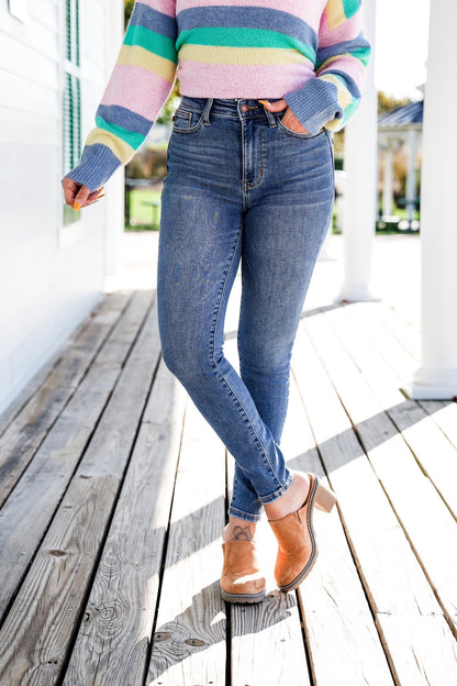 Judy Blue Baby It's Cold Outside Classic Thermal Skinny Jeans