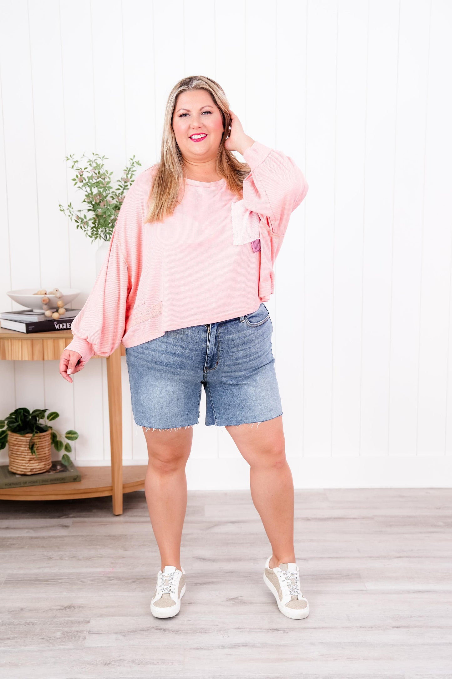 Judy Blue Friends Forever High Rise Light Wash Raw Hem Shorts