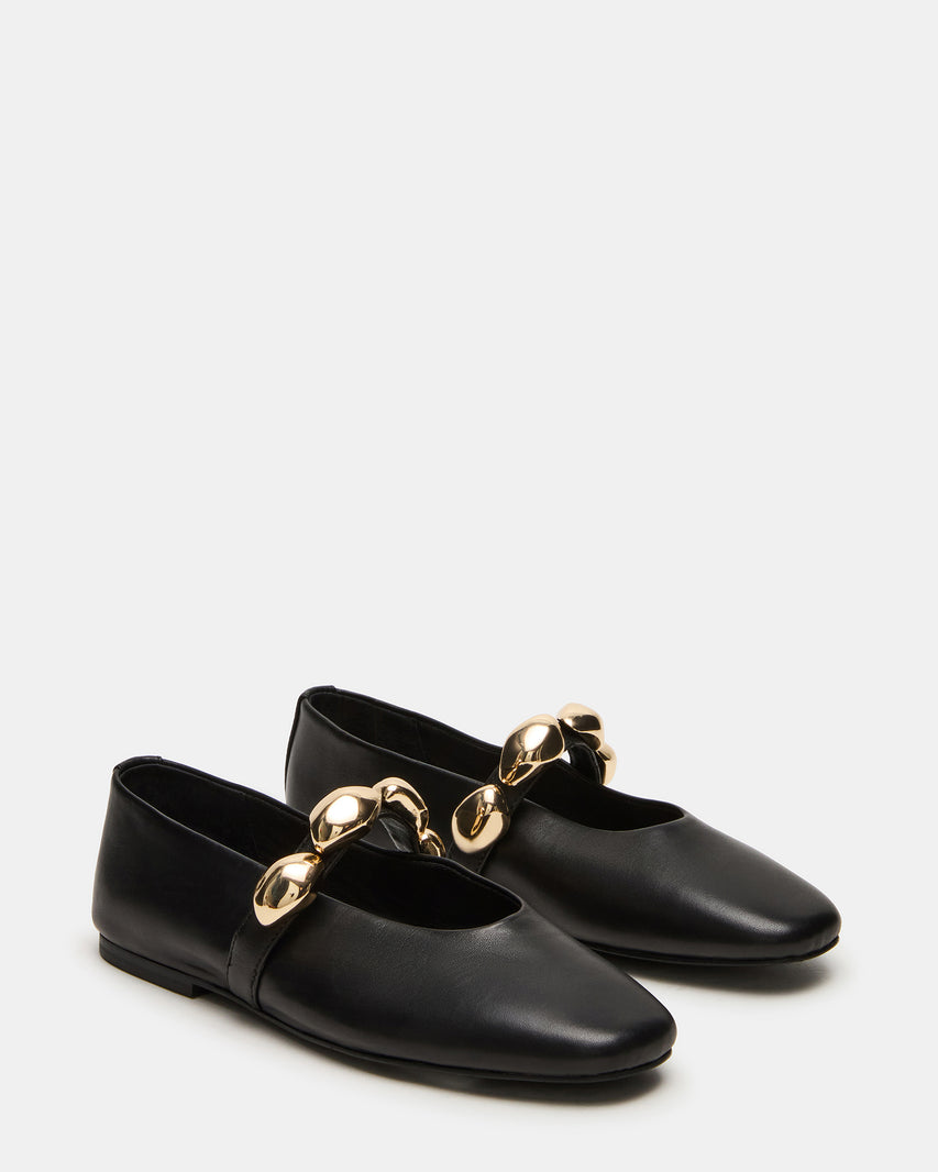 Steve Madden Slip On Loafers with Gold Link Strap