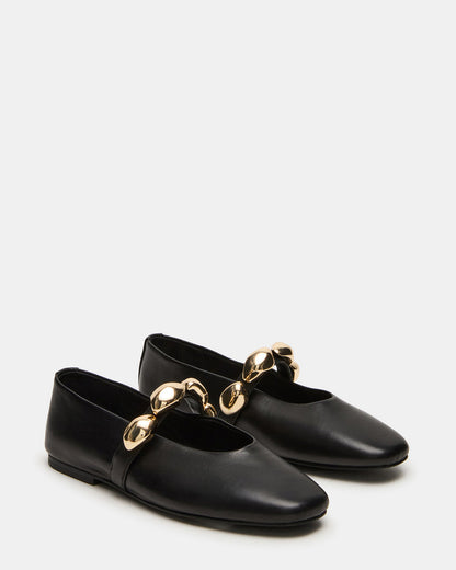 Steve Madden Slip On Loafers with Gold Link Strap