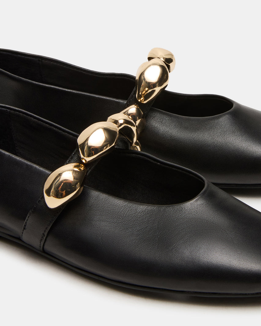 Steve Madden Slip On Loafers with Gold Link Strap