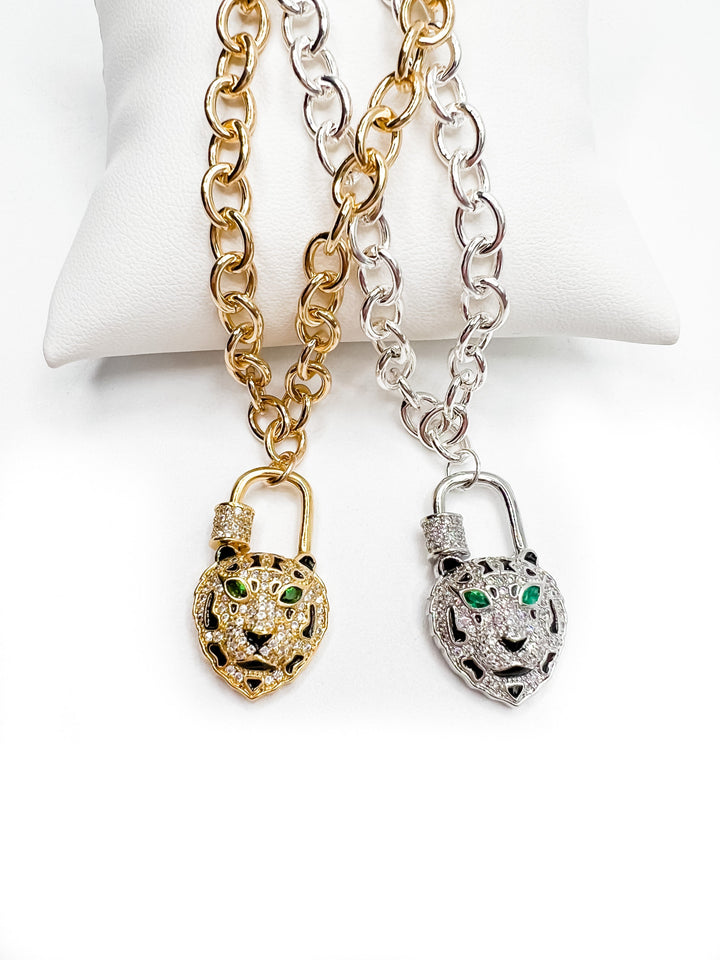 Love, Poppy Crystal Adorned Lion Lock