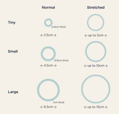 Teleties Jet Black Nylon Hair Ties