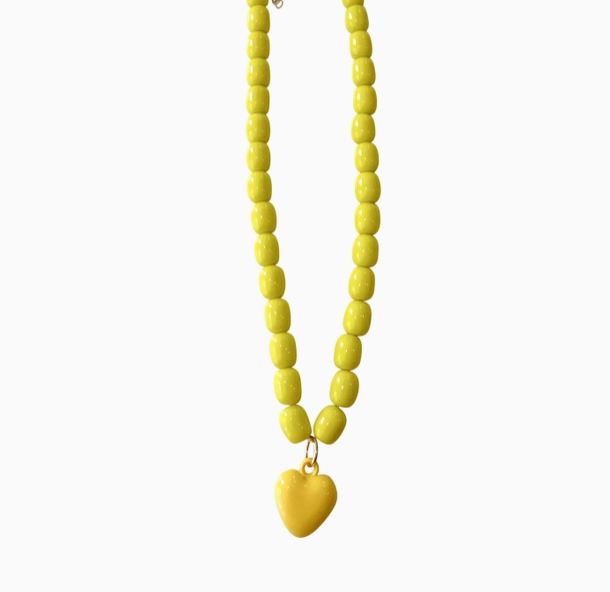 Gemelli Tyler Beaded Heart Charm Necklace
