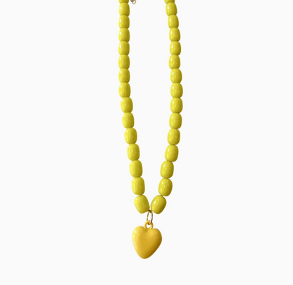 Gemelli Tyler Beaded Heart Charm Necklace