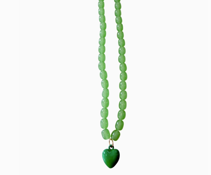 Gemelli Tyler Beaded Heart Charm Necklace