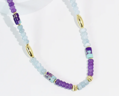 Treasure Jewels Tile Pastel Gemstone Necklace