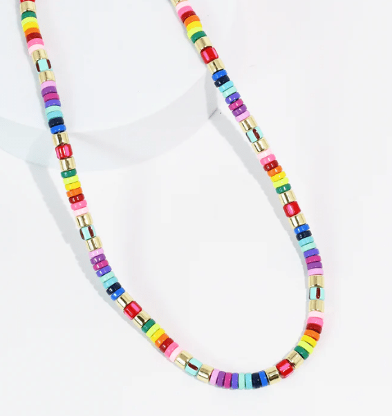 Treasure Jewels Rainbow Tile Necklace - Freckled Poppy