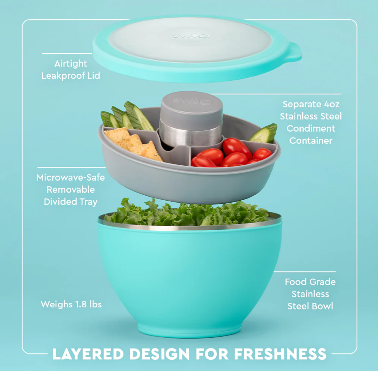 Swig Life Shimmer Lunch Bowl Set